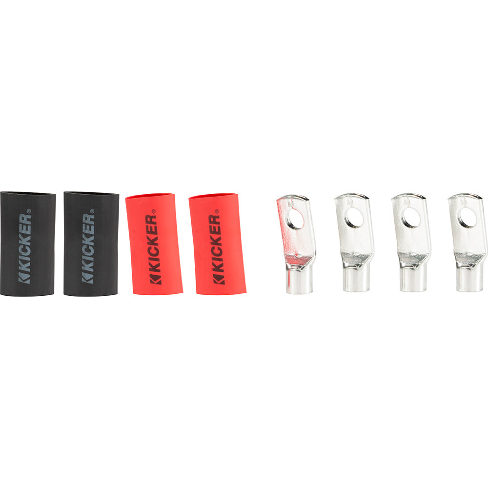 KICKER RT4 Nickel Plated 4AWG 5/16" Ring Terminal - 4-Pack