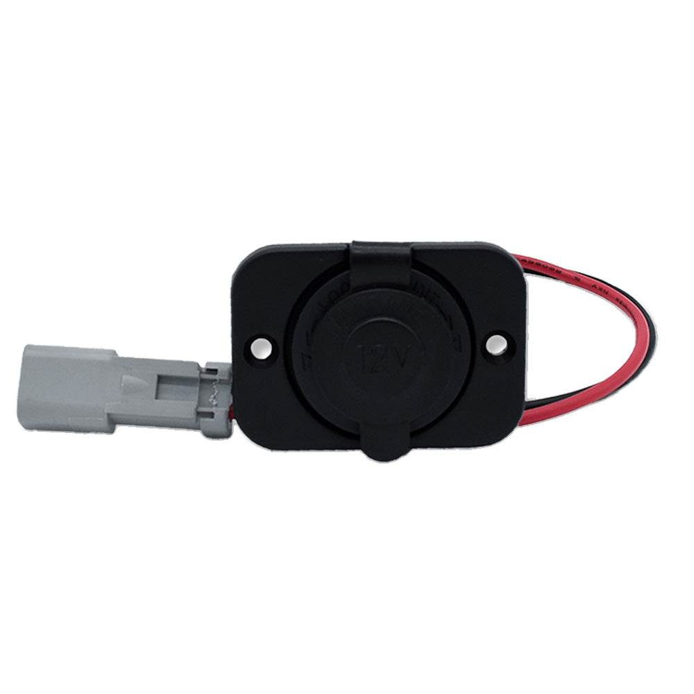 Bluewater 12V w/Single Sealed Socket w/Deutsch Connector & Plate