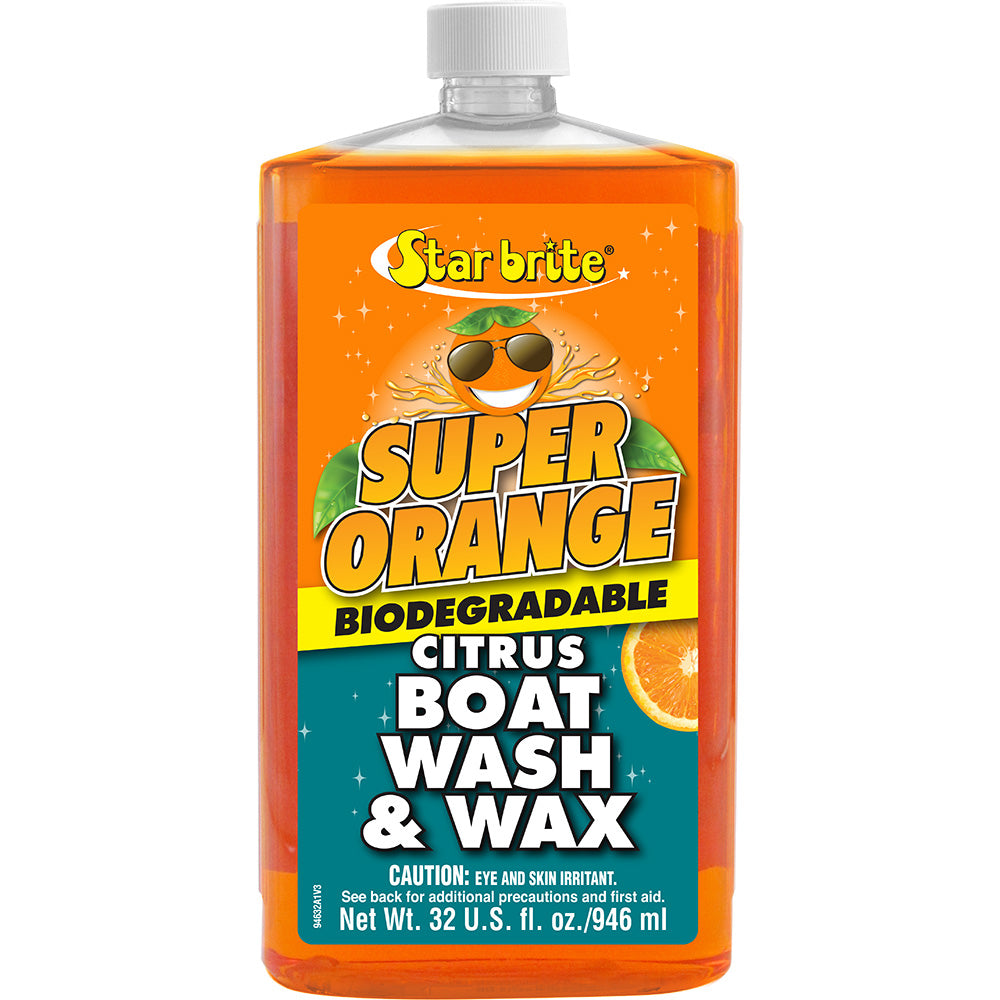 Star brite Super Orange Citrus Boat Wash & Wax - Fresh & Salt Water - 32 oz
