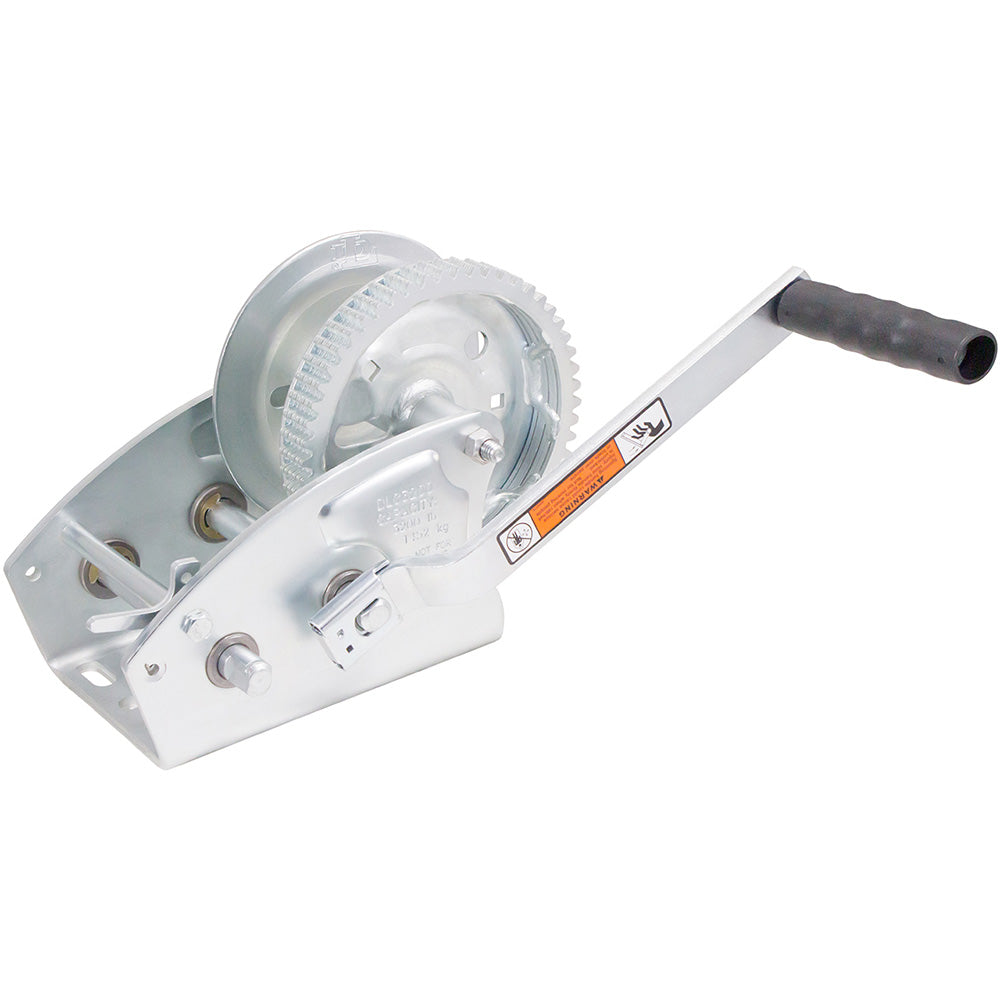 Load Rite Two-Speed Trailer Winch - 3200lbs - 25' Strap - 8" Handle