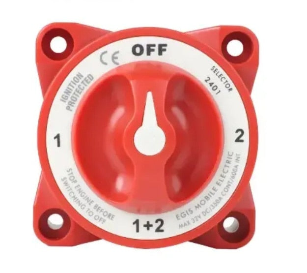 EGIS 2401 e-Series 350A Battery Selector Switch Off/1/Both/2