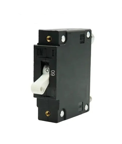EGIS C Series White Toggle Panel Mount Circuit Breaker Single Pole AC/DC 60 Amp Retail Pack