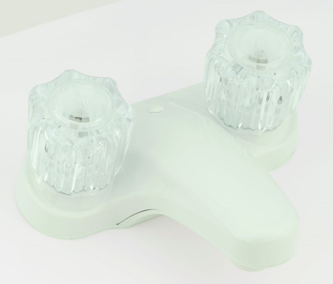 4' LAV W/ CRY HDLS WHITE
