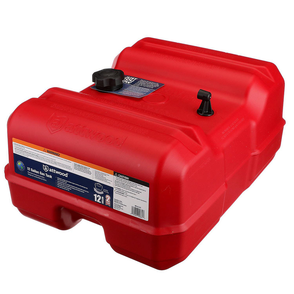 Attwood Portable Low Profile Fuel Tank - 12 Gallon w/o Gauge - Boat Gear USA