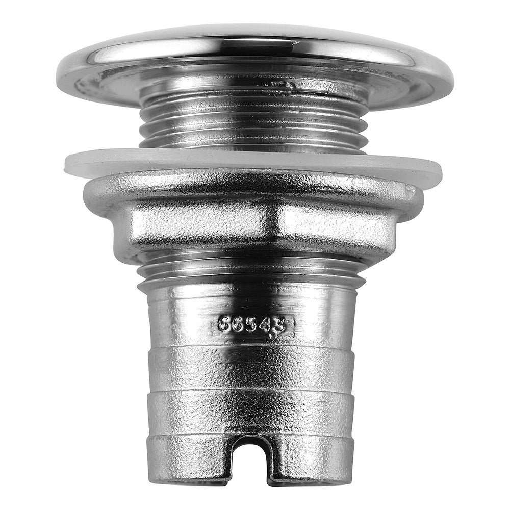 Attwood Stainless Steel Thru-Hull Short Straight Barbed - 1-1/8" Inner Diameter - Boat Gear USA