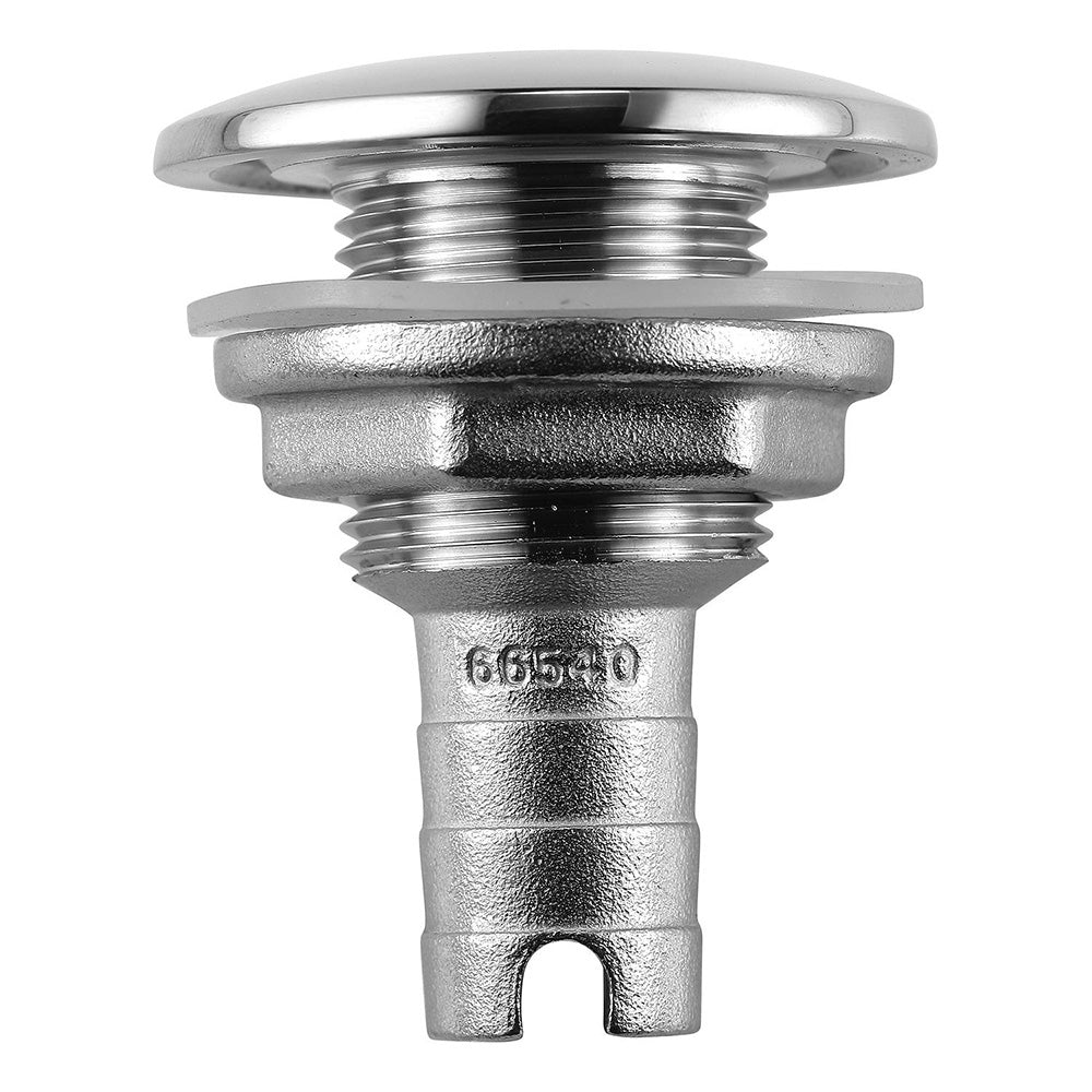 Attwood Stainless Steel Thru-Hull Short Straight Barbed - 5/8" Inner Diameter - Boat Gear USA