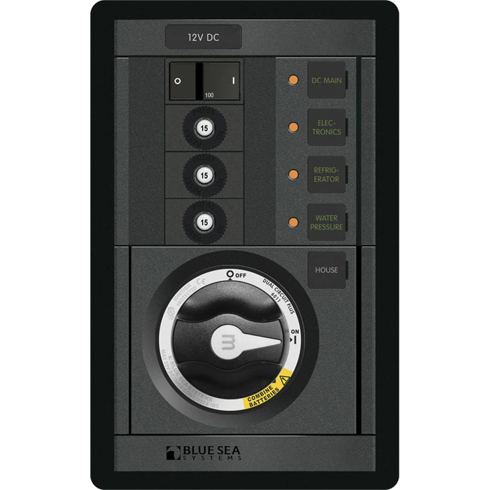 Blue Sea 1408 M-Series Dual Circuit Plus, Main + 3 Positions CLB Vertical - Boat Gear USA