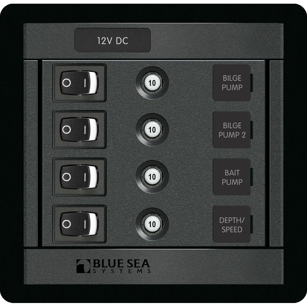 Blue Sea 1455 4 Position Switch CLB Square - Boat Gear USA