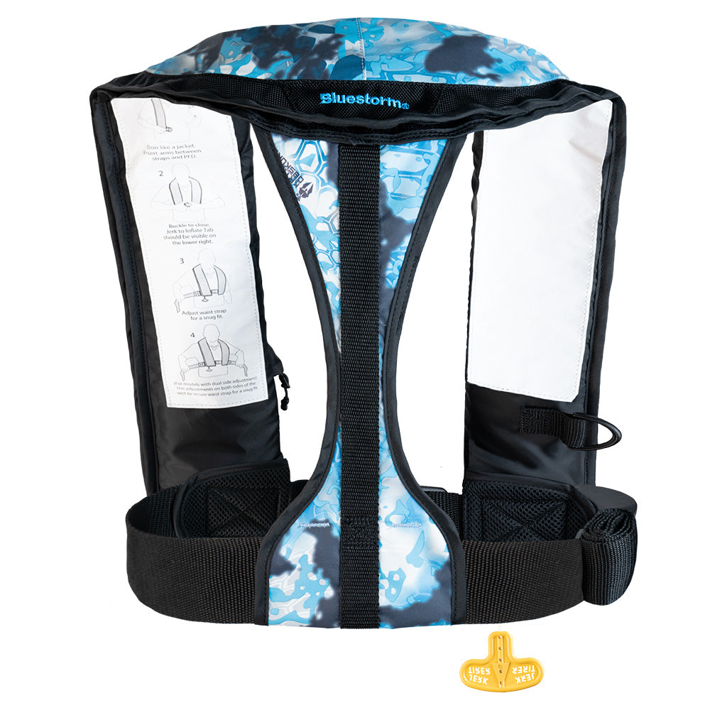 Bluestorm Kryptek Stratus 35 Auto Type II Inflatable PFD - Obscura Litus - Boat Gear USA