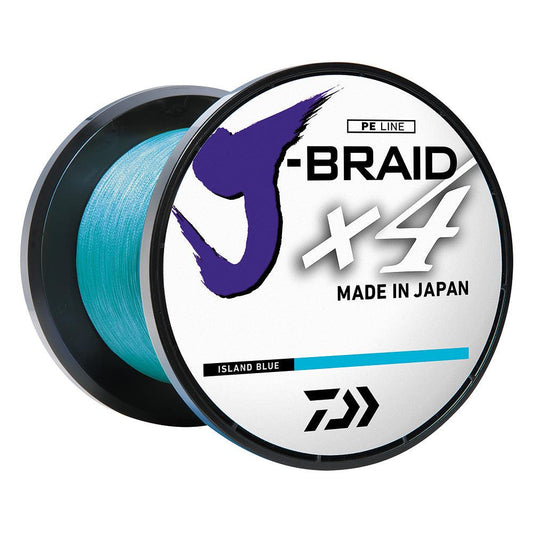 Daiwa J-BRAID x4 Braided Line - 20 lbs - 300 yds - Island Blue - Boat Gear USA