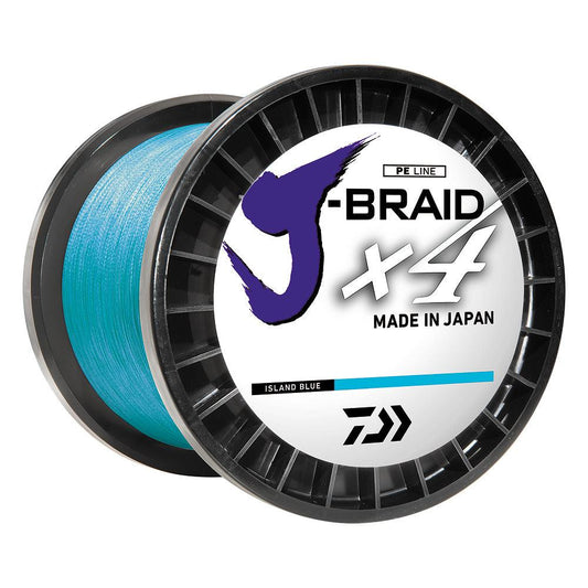 Daiwa J-BRAID x4 Braided Line - 30 lbs - 300 yds - Island Blue - Boat Gear USA
