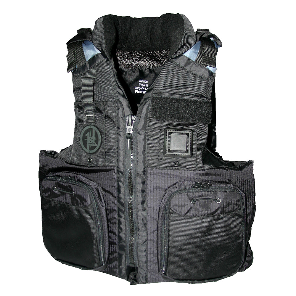 First Watch AV-800 Four Pocket Flotation Vest - Black - Small to Medium - Boat Gear USA