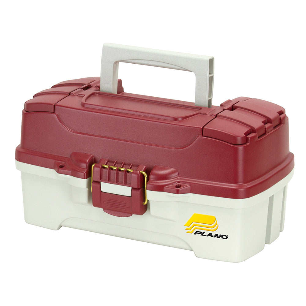 Plano 1-Tray Tackle Box w/Duel Top Access - Red Metallic/Off White - Boat Gear USA