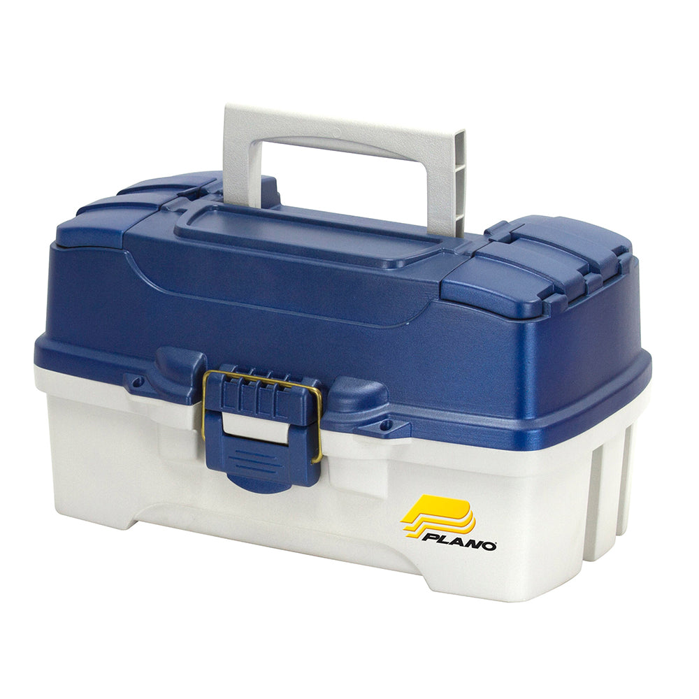 Plano 2-Tray Tackle Box w/Duel Top Access - Blue Metallic/Off White - Boat Gear USA
