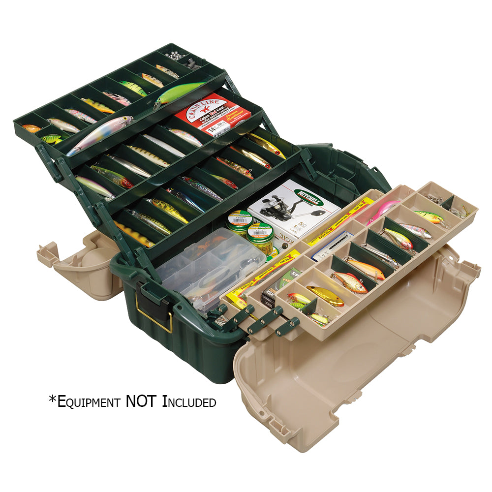 Plano Hip Roof Tackle Box w/6-Trays - Green/Sandstone - Boat Gear USA
