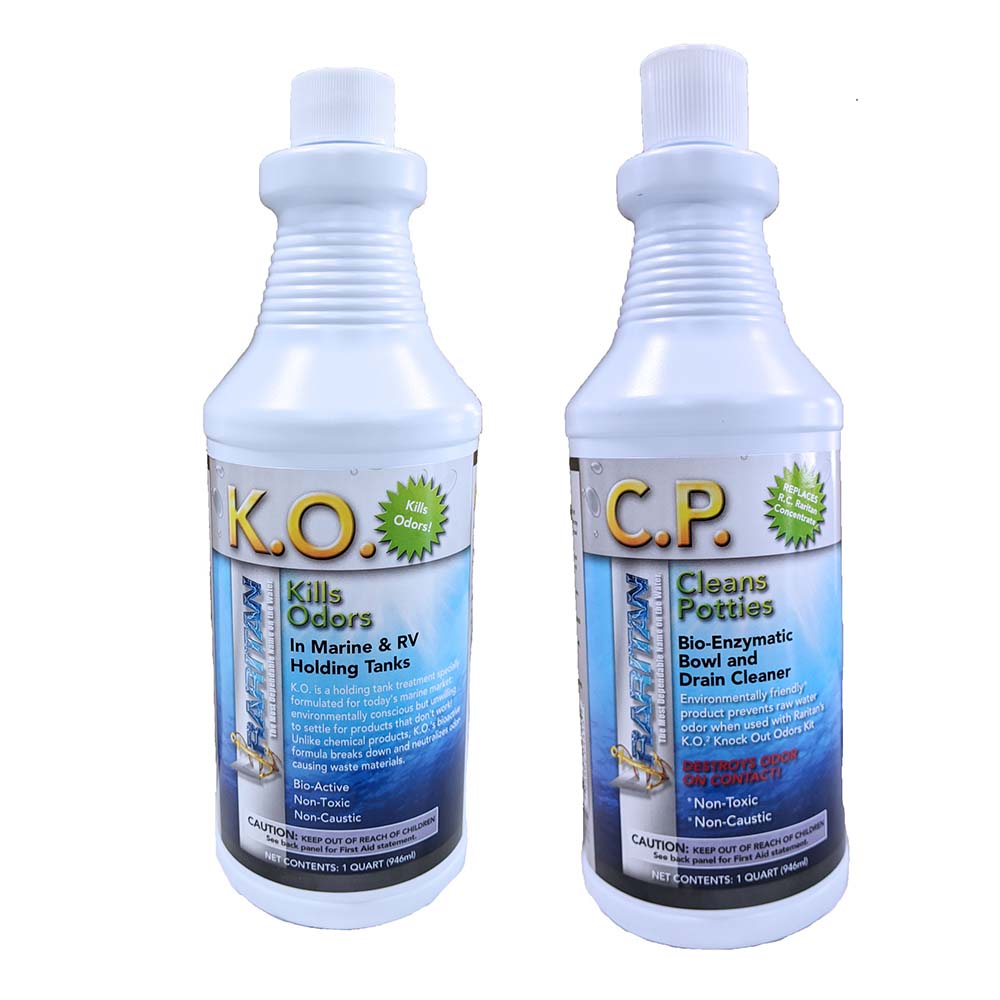 Raritan Potty Pack w/K.O. Kills Odors & C.P. Cleans Potties - 1 of Each - 32oz Bottles - Boat Gear USA
