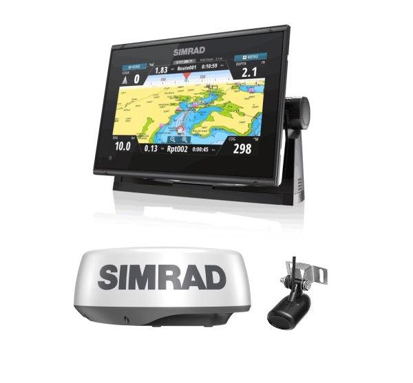 Simrad GO9 XSE Halo20 radar 83/200 kHz Skimmer C-Map Discover - Boat Gear USA