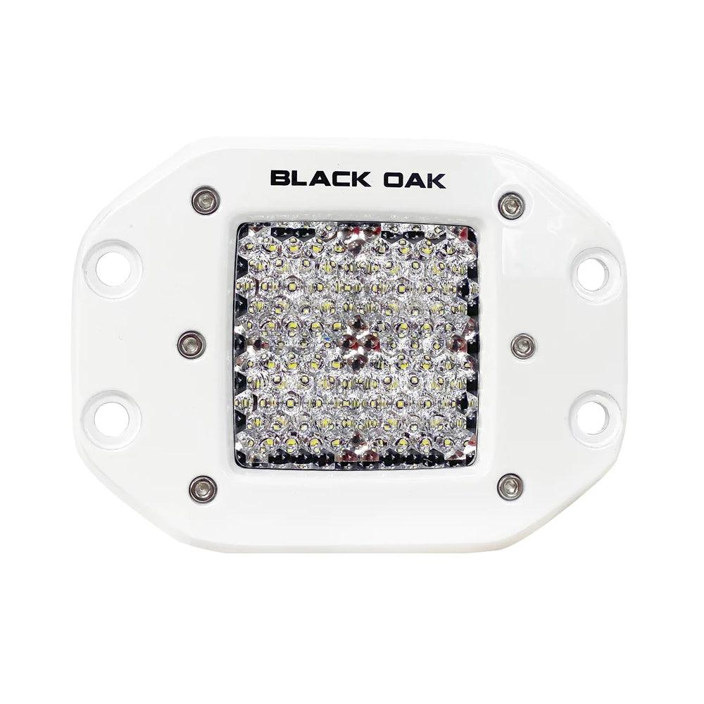 Black Oak Pro Series 2" Flush Mounted Diffused Light - White - Boat Gear USA