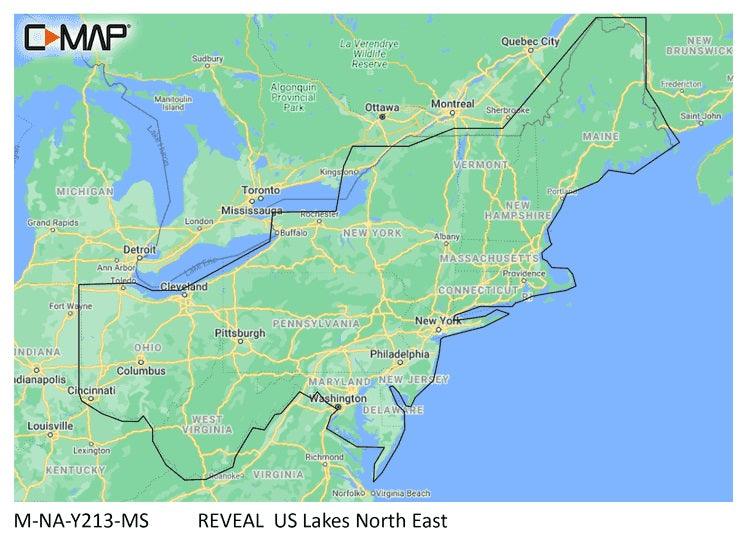 C-MAP Reveal Inland US Lakes North East - Boat Gear USA