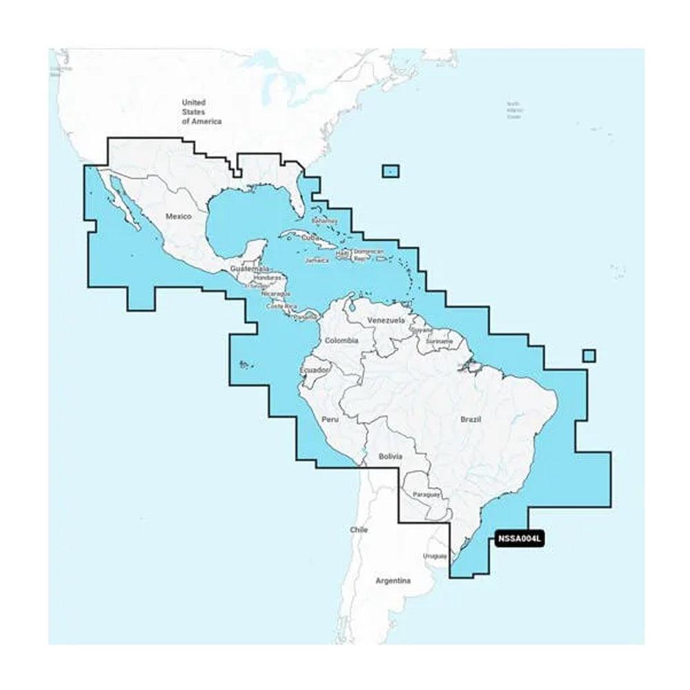 Garmin Navionics+™ NSSA004L - Mexico, the Caribbean to Brazil - Inland & Coastal Marine Chart - Boat Gear USA