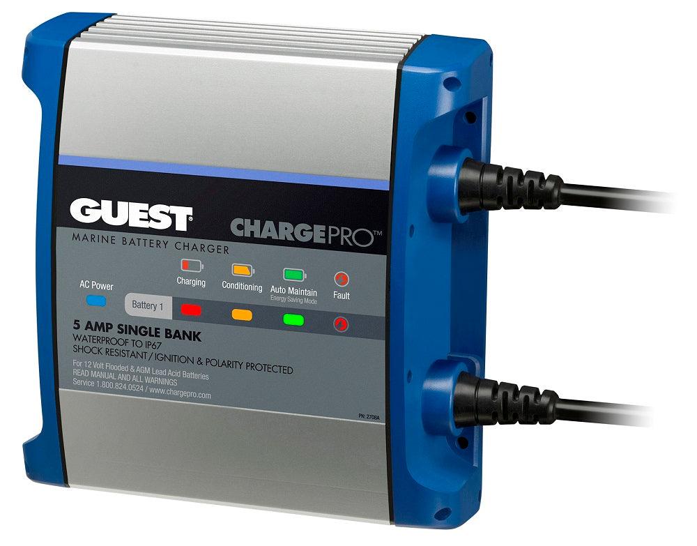 Guest 2708A 5A 1 Bank 120V Input Battery Charger - Boat Gear USA