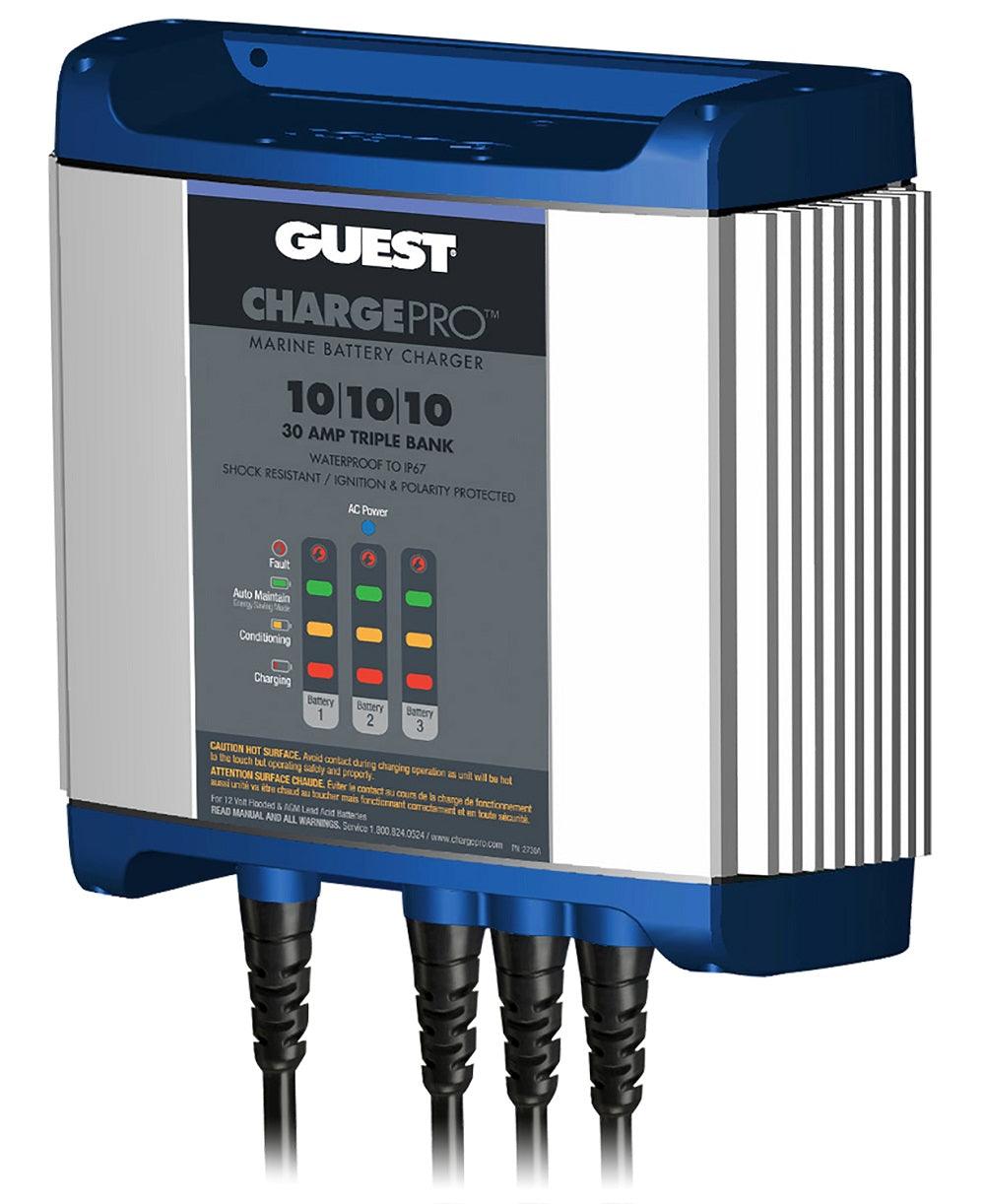 Guest 2731A 30A 3 Bank 120V Input Battery Charger - Boat Gear USA