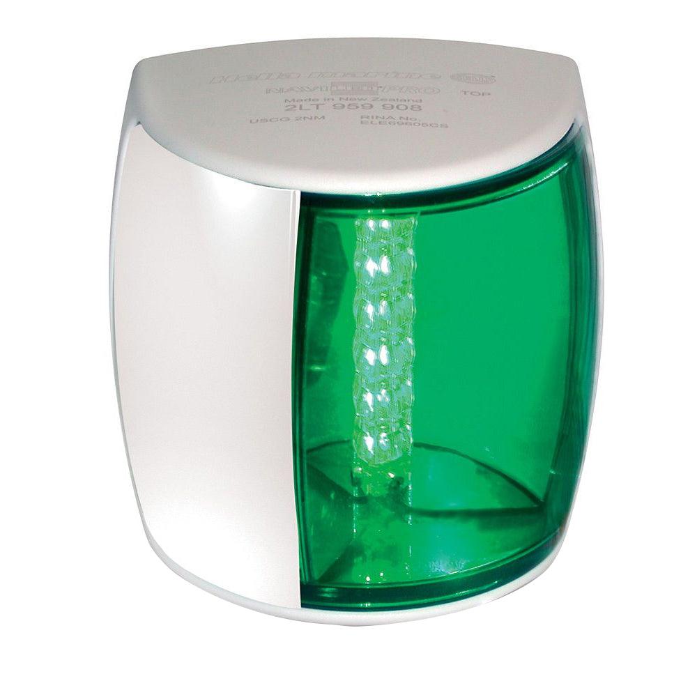 Hella Marine NaviLED PRO Starboard Navigation Lamp - 2nm - Green Lens/White Housing - Boat Gear USA
