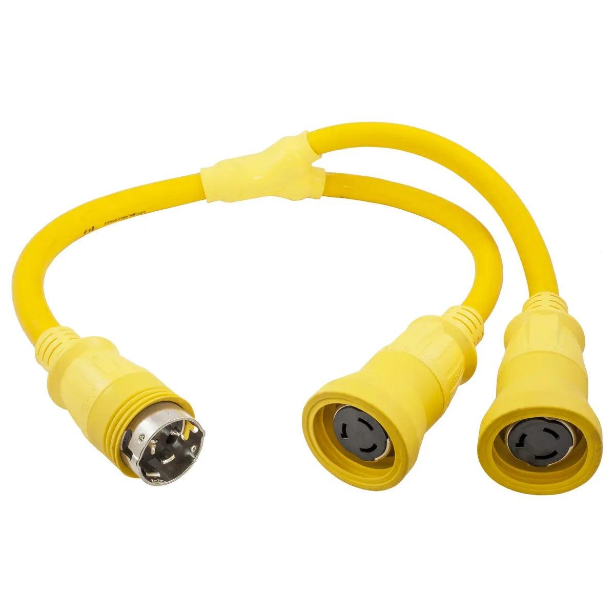 Hubbell Hbl64cm55 Y Adapter 2 50a 125v Cords - 50a 250v - Boat Gear USA
