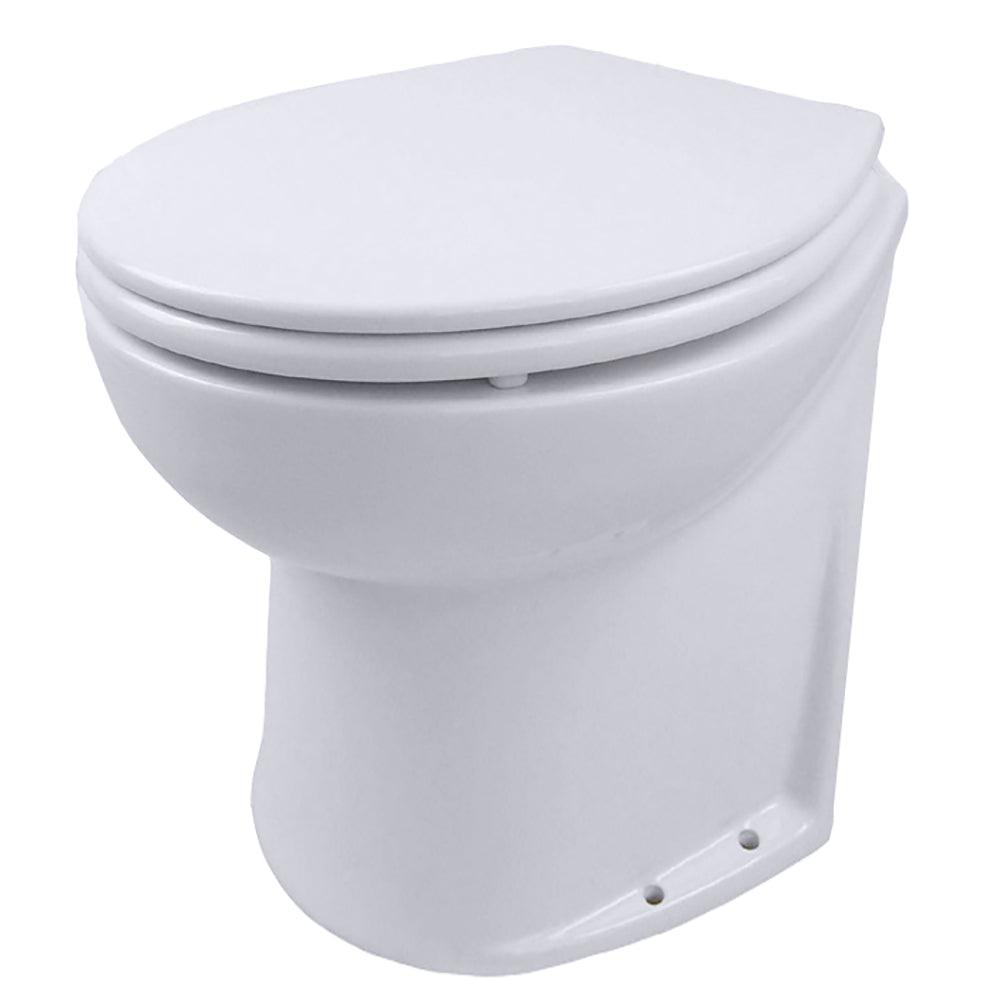 Jabsco Deluxe Flush 14" Slant Back 12V Electric Toilet w/Intake Pump - Boat Gear USA