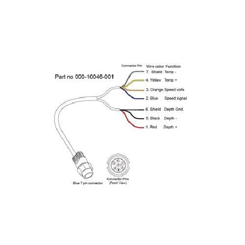 Lowrance 000-10046-001 Pigtail Bare Wires To Blue Connector - Boat Gear USA