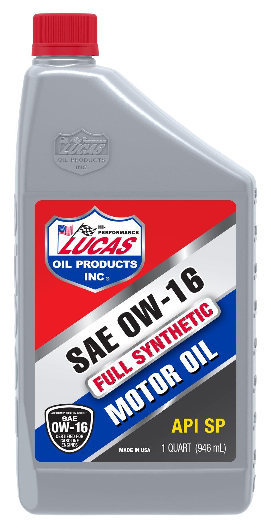 LUCAS OIL - SYNTHETIC SAE 0W-16 API SP ILSAC GF - 11181 - Boat Gear USA