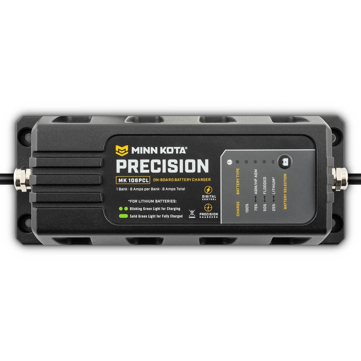 Minn Kota Mk106pcl Precision Charger 1 Bank 6amps - Boat Gear USA