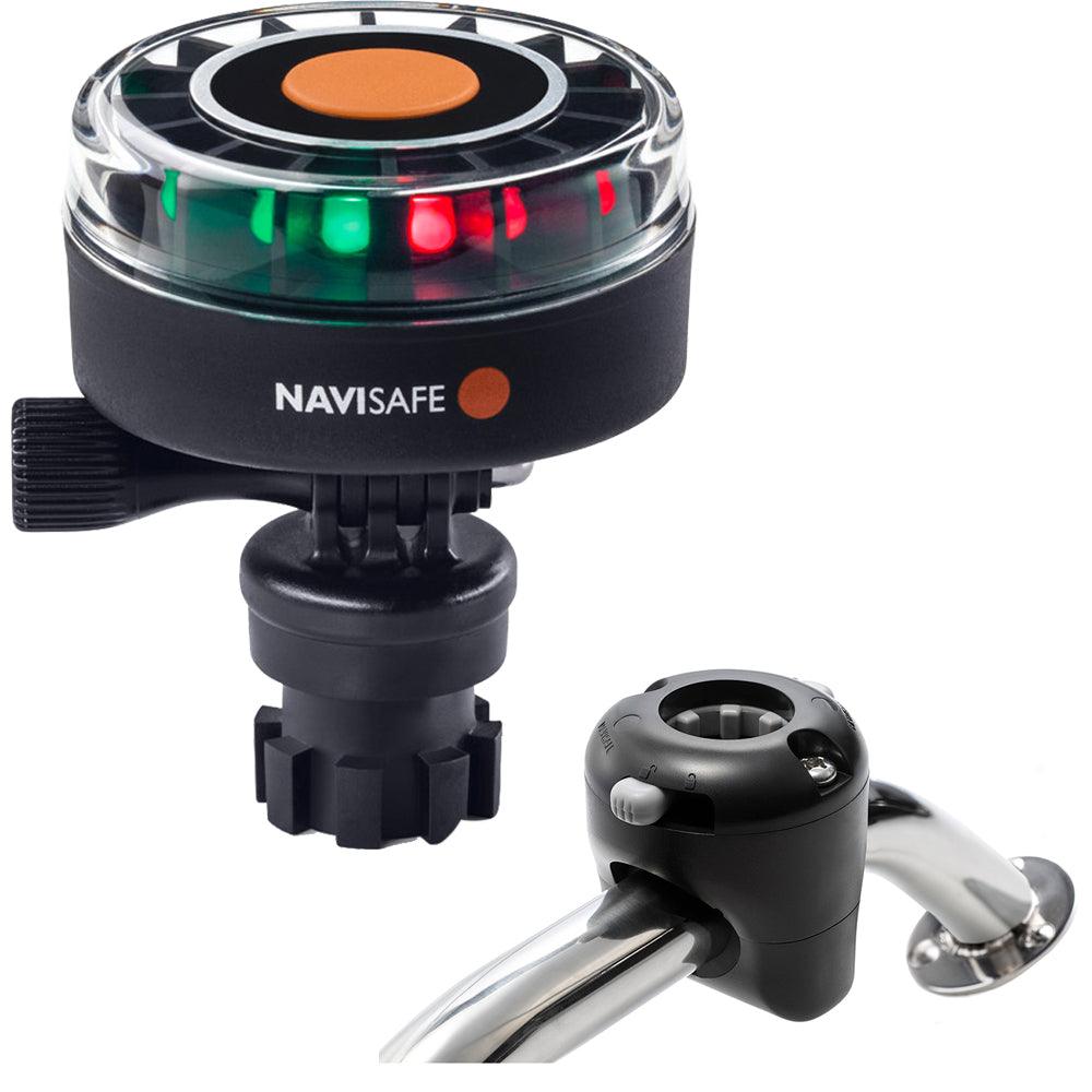 Navisafe Navilight 2NM Tricolor w/Navimount Base & Rail Mount - Black - Boat Gear USA