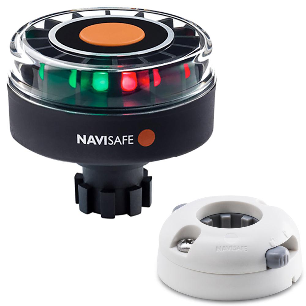 Navisafe Navilight Tricolor 2NM w/Navibolt Base & Horizontal Mount - White - Boat Gear USA