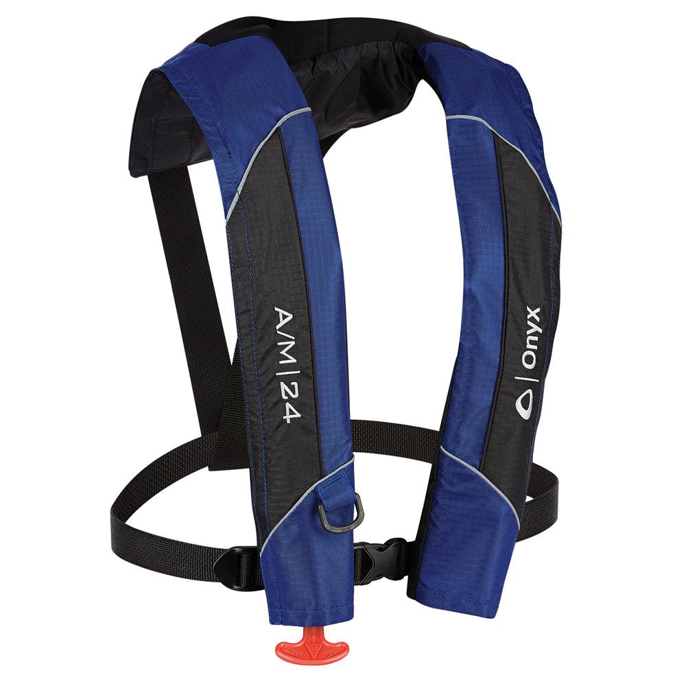 Onyx A/M-24 Automatic/Manual Inflatable PFD Life Jacket - Blue - Boat Gear USA