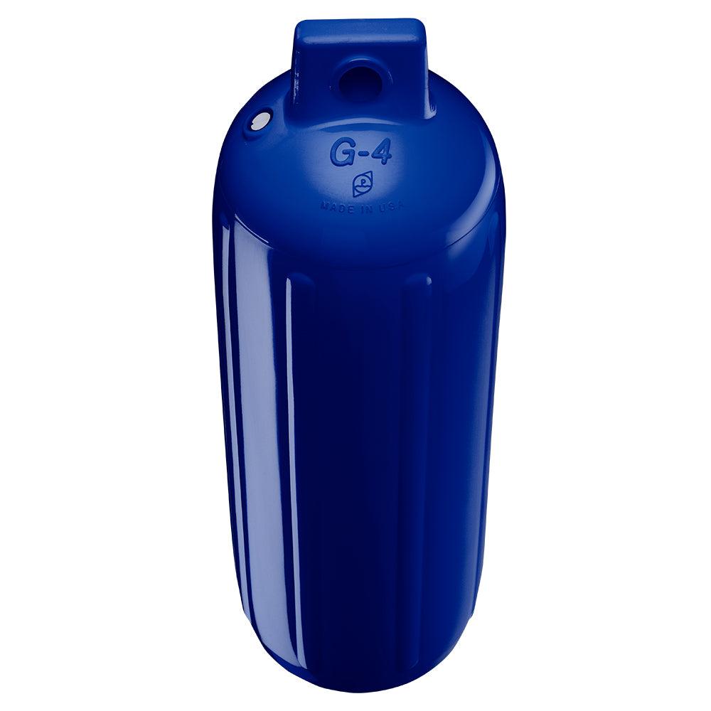 Polyform G-4 Twin Eye Fender 6.5" x 22" - Cobalt Blue w/Adapter - Boat Gear USA