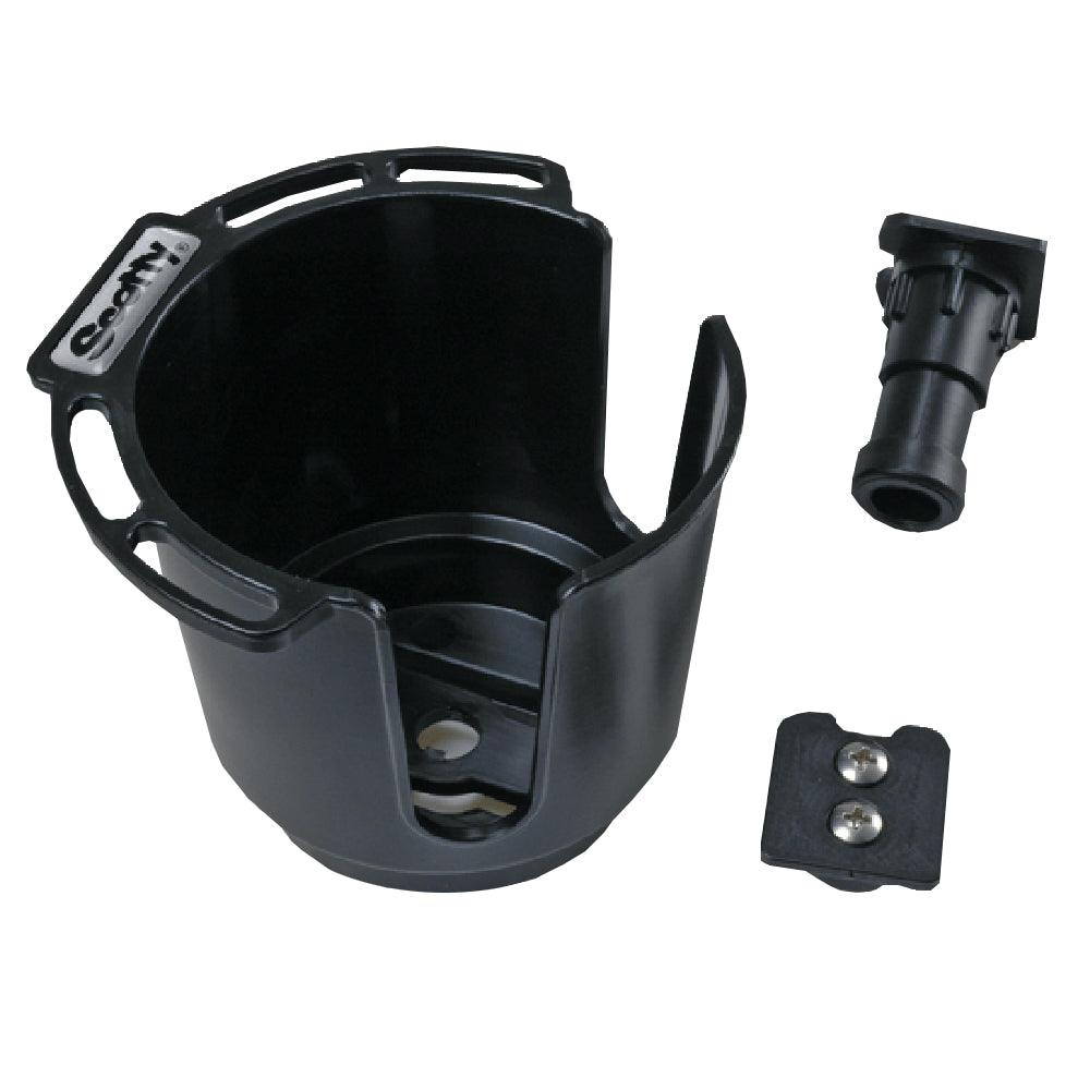 Scotty 311 Drink Holder w/Bulkhead/Gunnel Mount & Rod Holder Post Mount - Black - Boat Gear USA