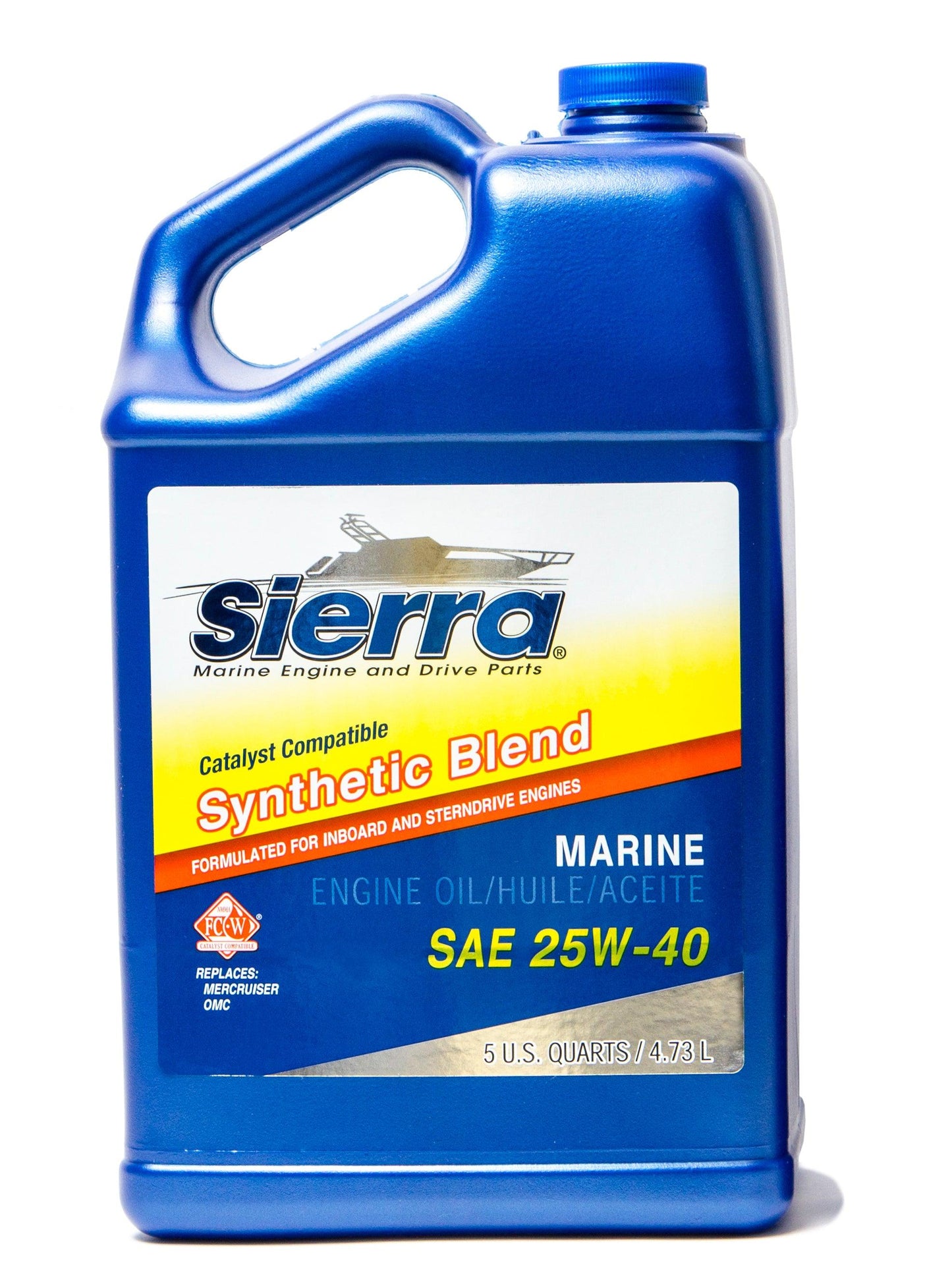 SIERRAMARINE - CATALYST OIL 25W40 5 QUART - 18-9440CAT-4 - Boat Gear USA