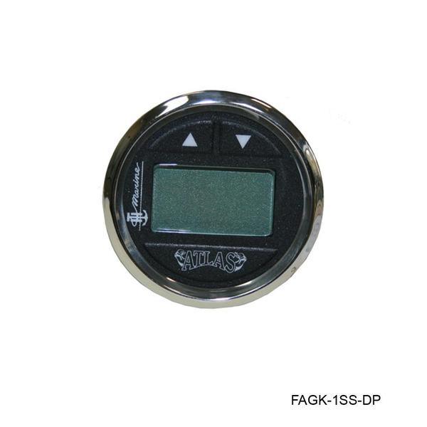 Th Marine Hydraulic Gauge Kit Fits Atlas 6,10,12 & 14"" Jack Plates, Stainless Steel Bezel - Boat Gear USA
