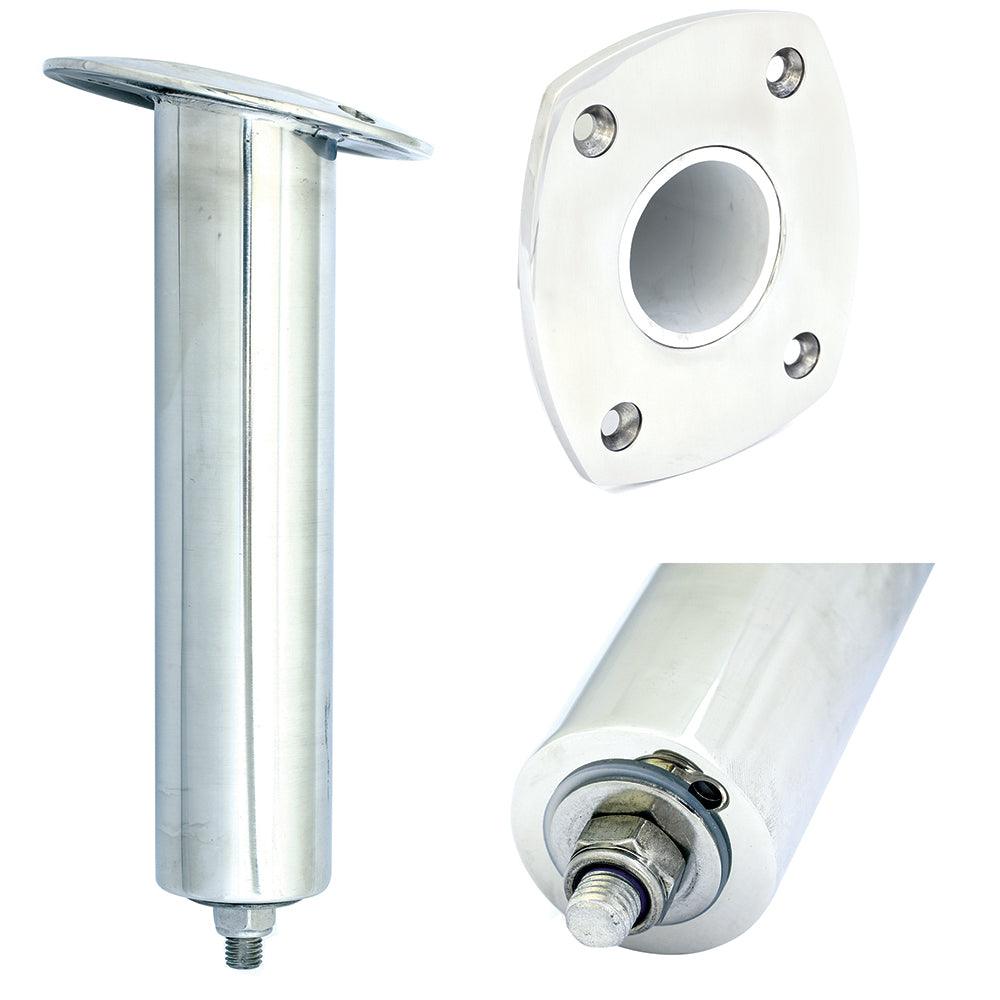 Tigress 4 Hole Swivel Rectangular Head Rod Holder - 15° - 10-1/2" - Boat Gear USA