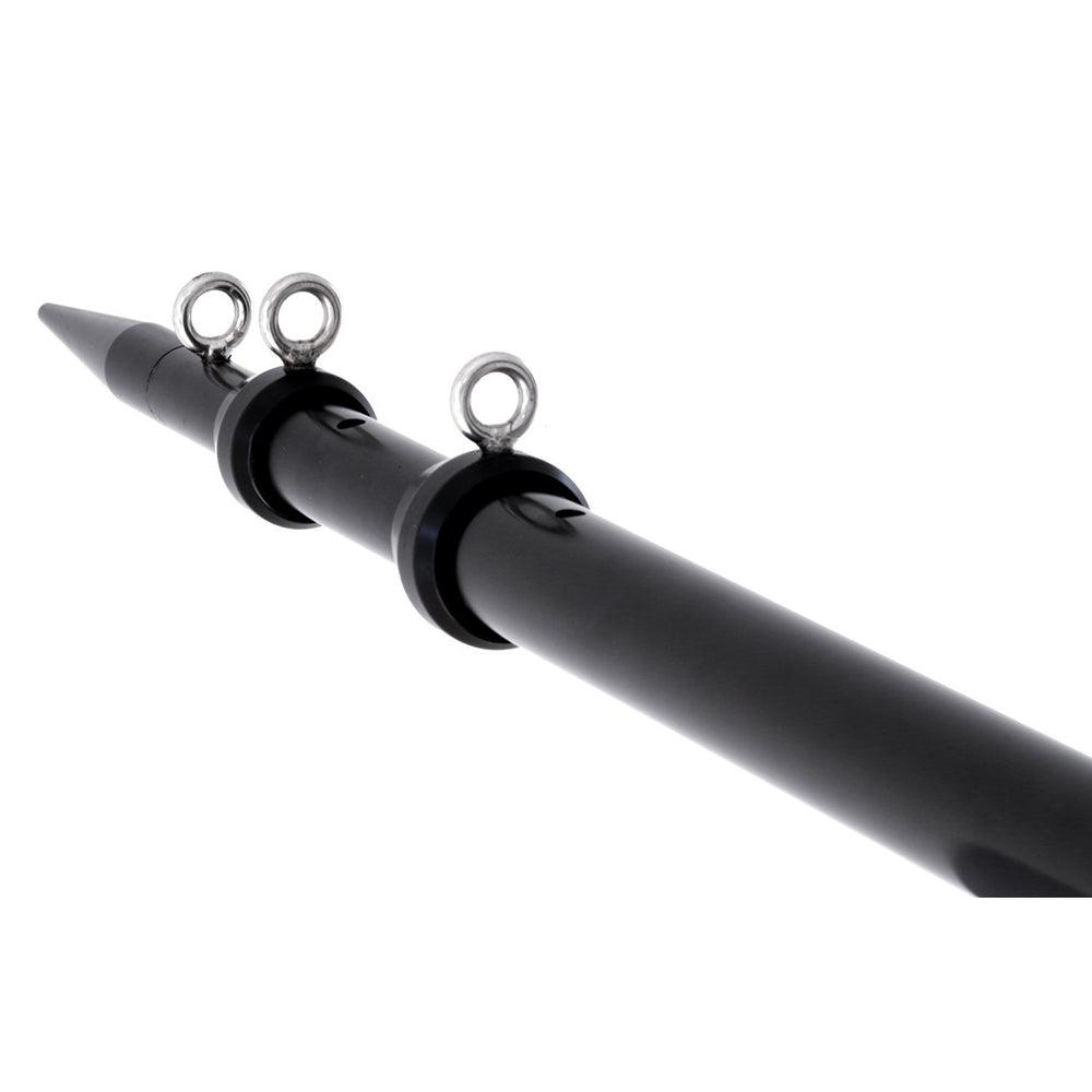 Tigress XD Telescoping Aluminum Center Rigger Pole - 12' - Black - Boat Gear USA