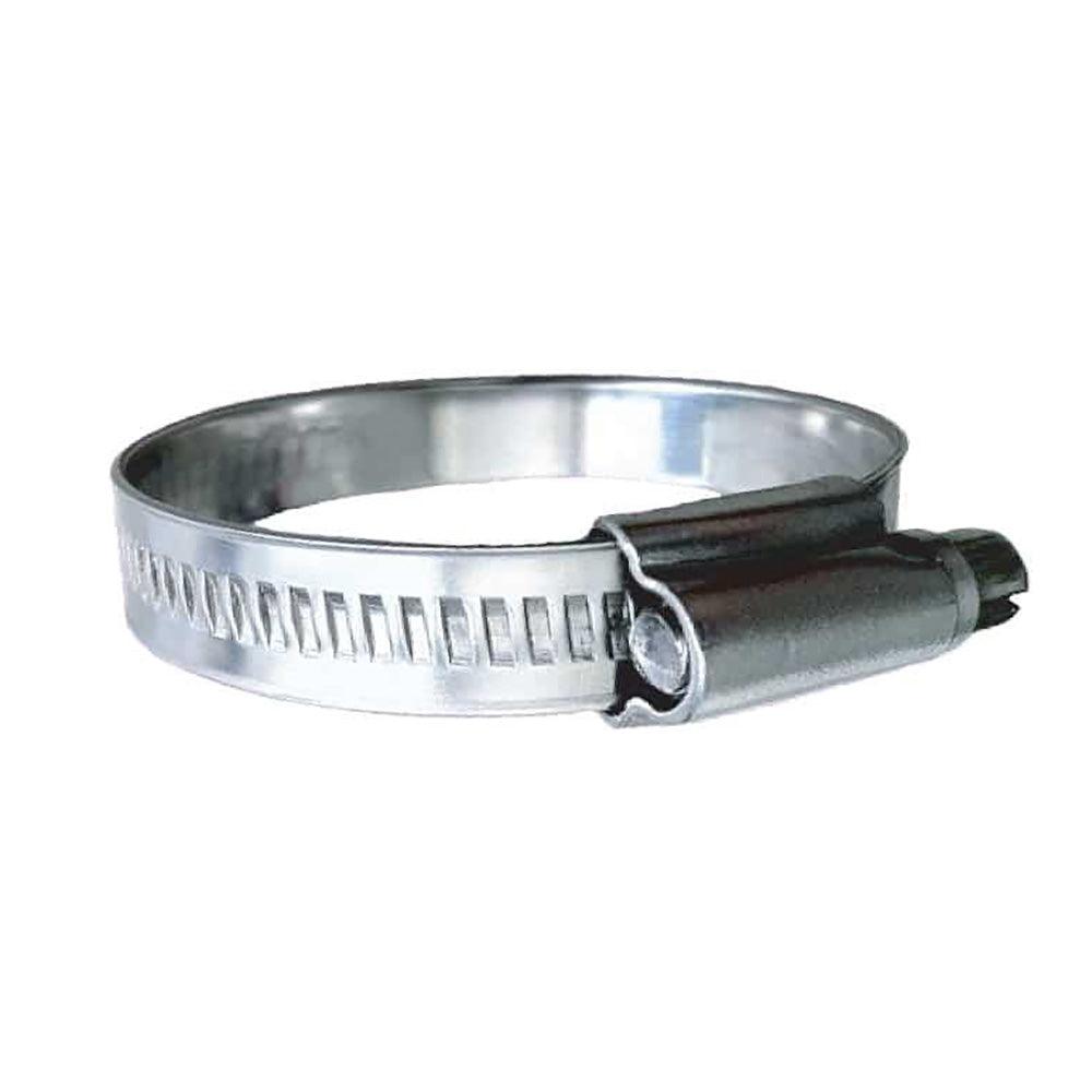 Trident Marine 316 SS Non-Perforated Worm Gear Hose Clamp - 15/32" Band - (7/8" – 1-1/4") Clamping Range - 10-Pack - SAE Size 12 - Boat Gear USA