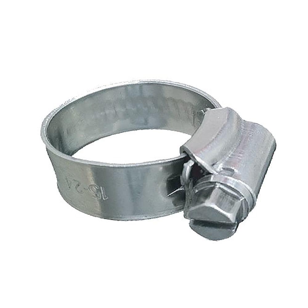 Trident Marine 316 SS Non-Perforated Worm Gear Hose Clamp - 3/8" Band - (1-1/16" – 1-1/2") Clamping Range - 10-Pack - SAE Size 16 - Boat Gear USA