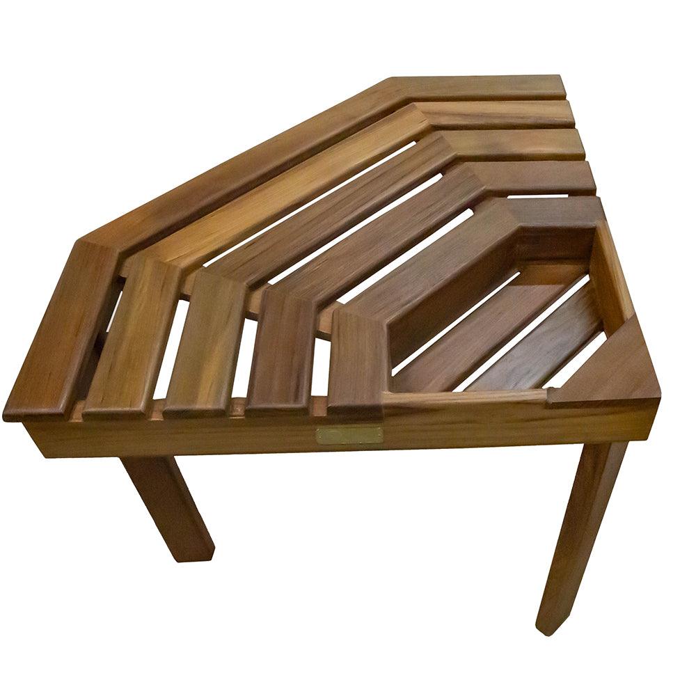 Whitecap Shower/Corner Stool - Teak - Boat Gear USA