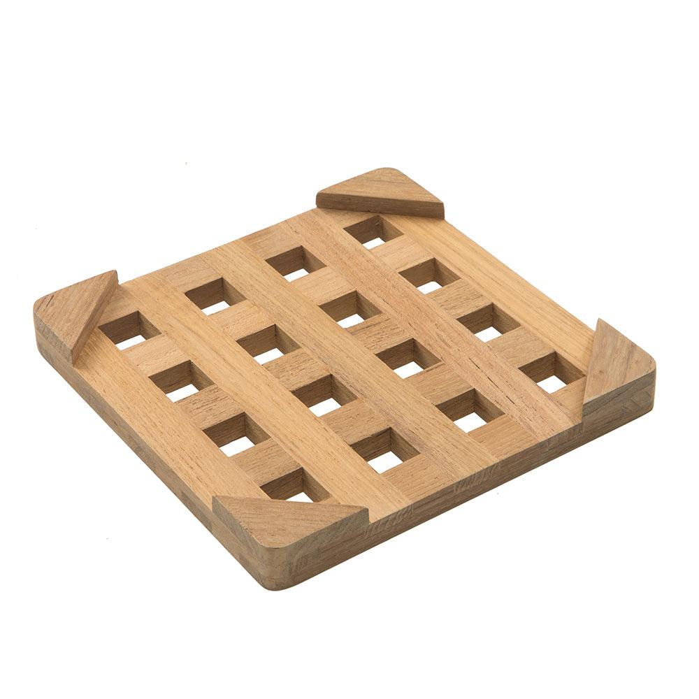 Whitecap Teak Small Square Trivet - 6" - Boat Gear USA