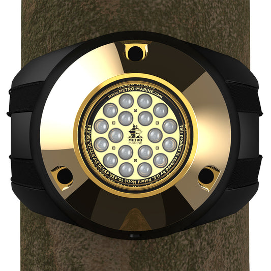 Metro Marine High-Output Piling Mount Underwater Light w/Intelligent Monochromatic LED's - Green, 45 Beam