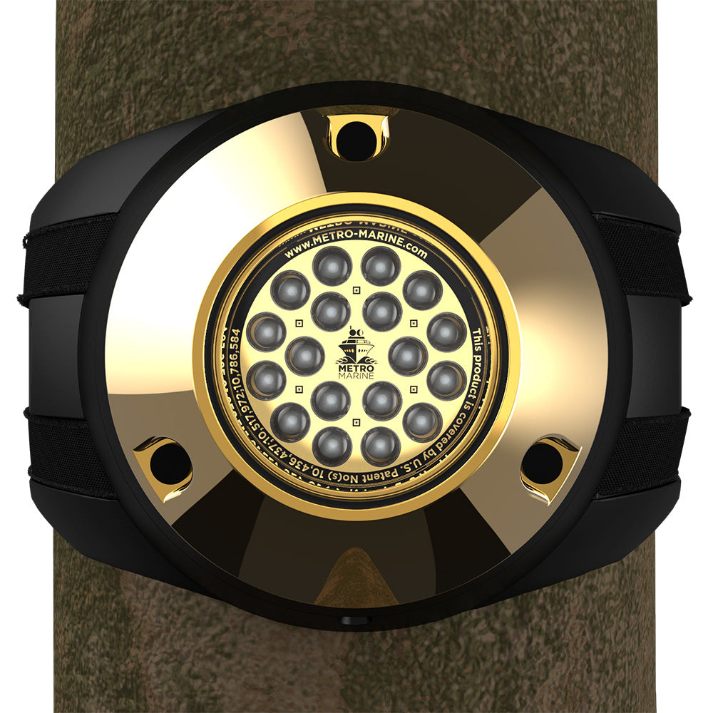 Metro Marine High-Output Piling Mount Underwater Light w/Intelligent Monochromatic LED's - Aqua, 90 Beam