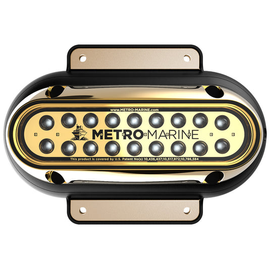 Metro Marine High-Output Elongated Surface Mount Light w/Intelligent Monochromatic LED's - Blue, 90 Beam