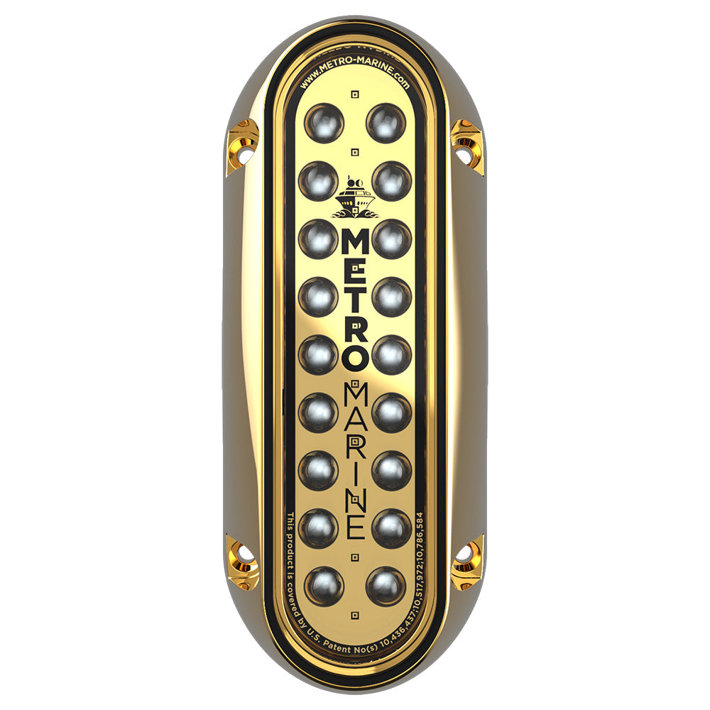Metro Marine High-Output Elongated Vertical Mount Light w/Intelligent Monochromatic LED's - Green, 45 Beam