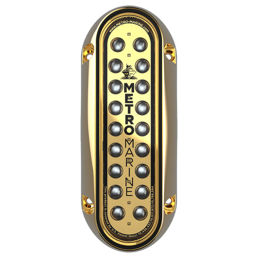 Metro Marine High-Output Elongated Vertical Mount Light w/Intelligent Monochromatic LED's - Green, 45 Beam
